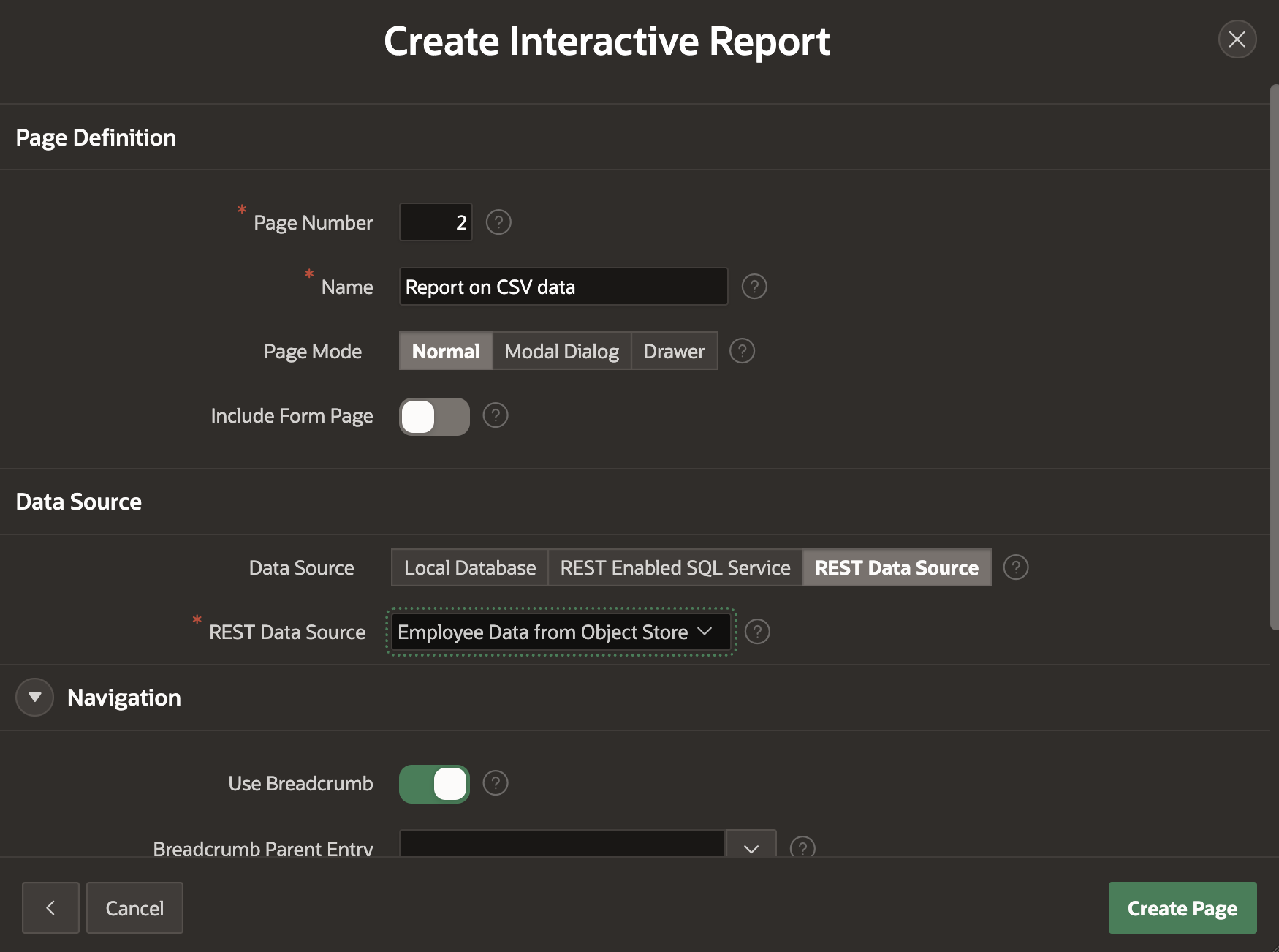 Configure IR Page