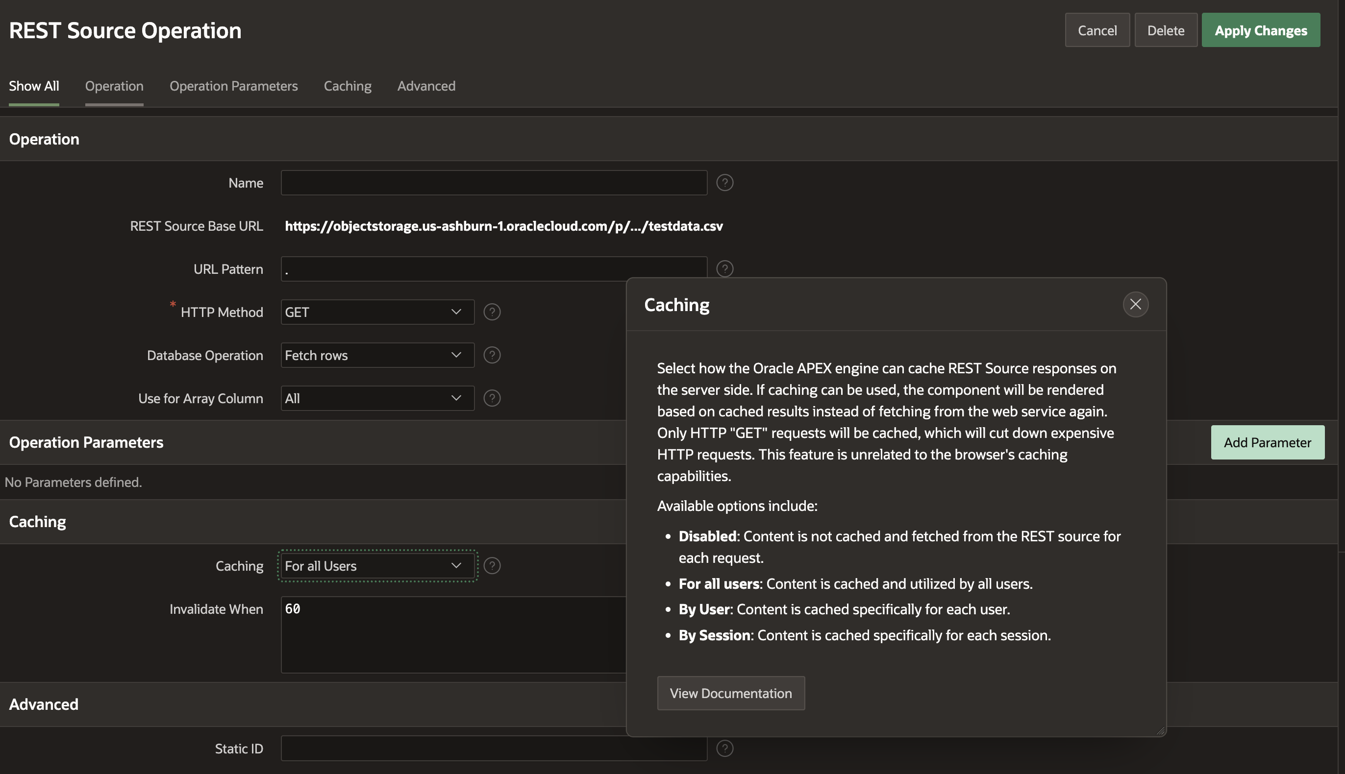 REST Data Source Catching
