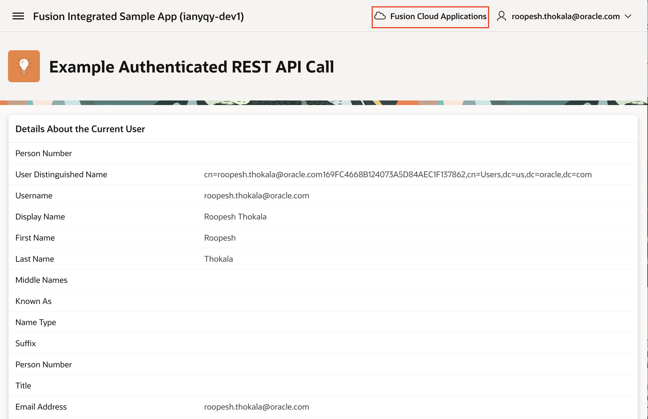 fusion integrated APEX app
