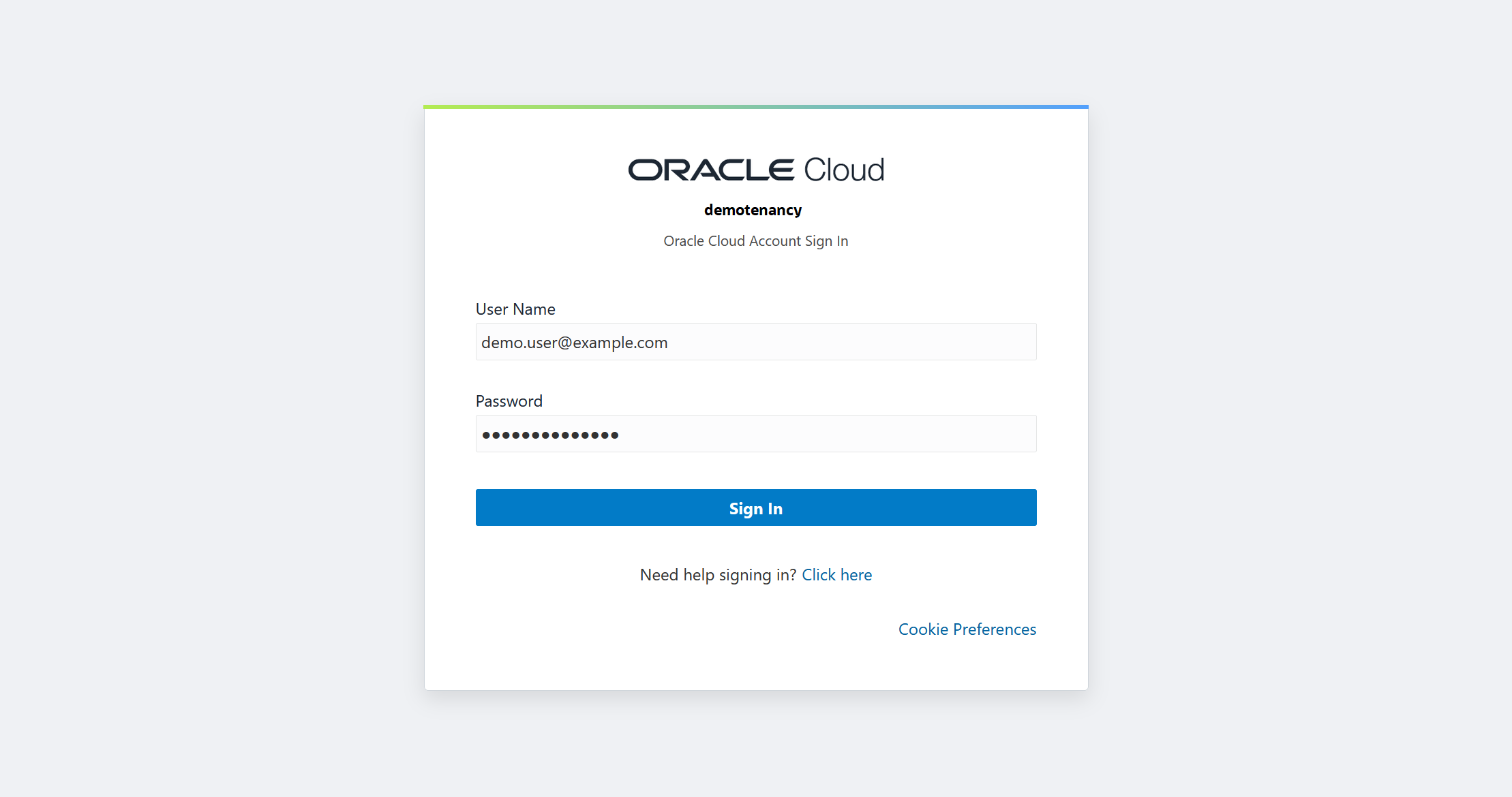 Cloud sign-in image