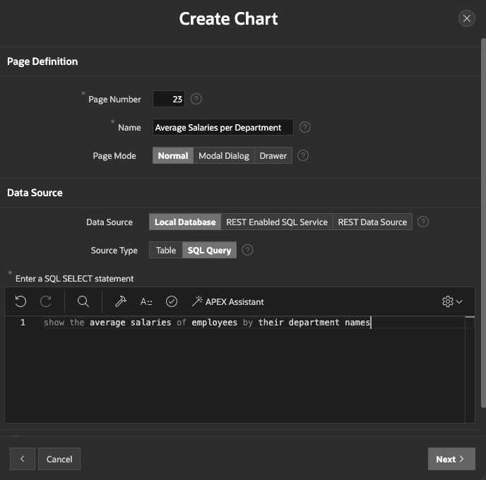 Providing descriptive text instead of SQL code