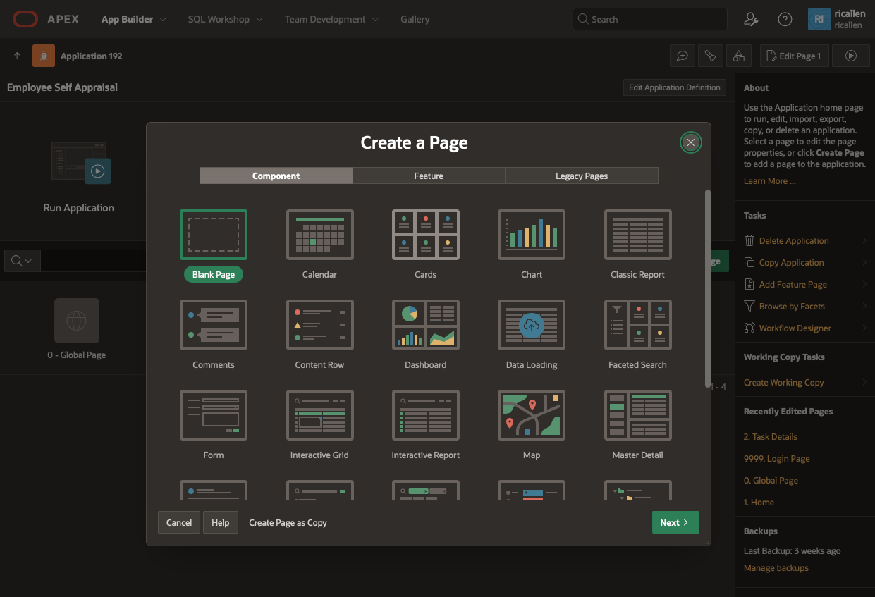 Create Cards Page
