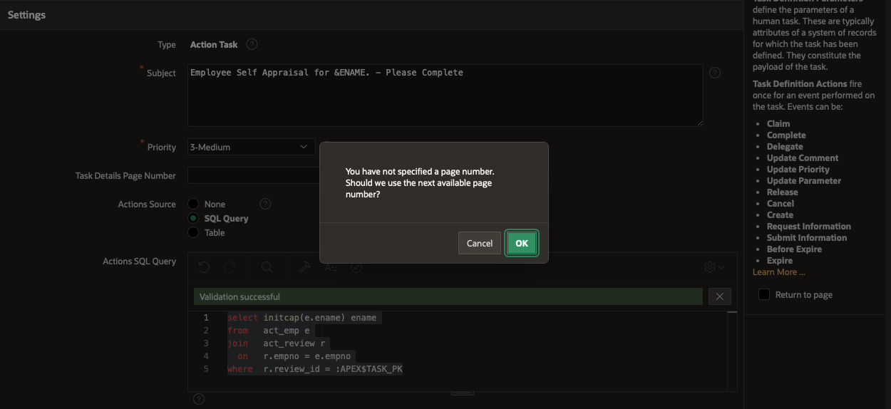 Generating the Task Detail Page from the Task Definition