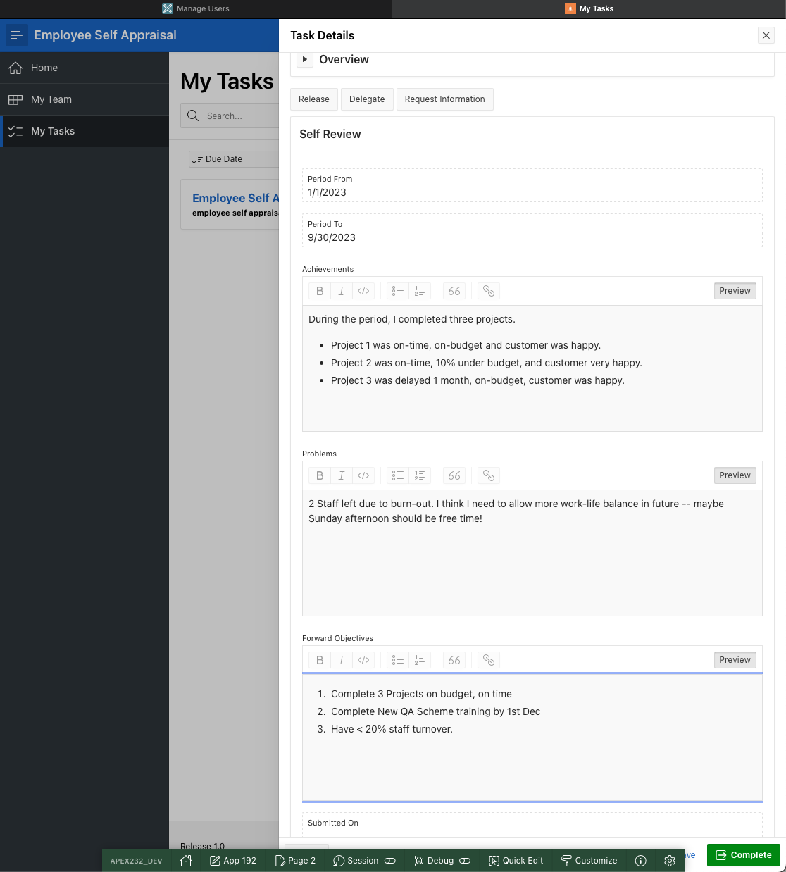 Clara's Self Review