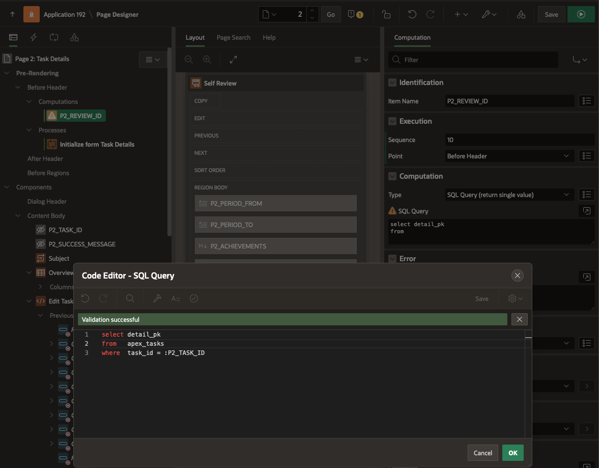 Configuring the Task Detail Page - completed computation