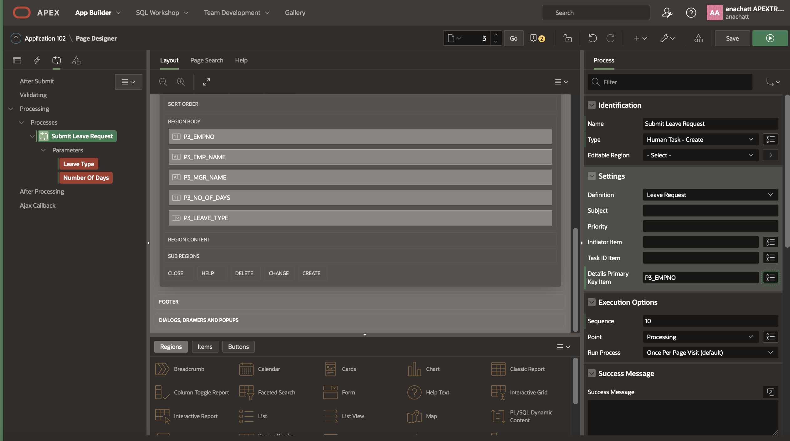 Screenshot for Creating a Human task - Create process type
