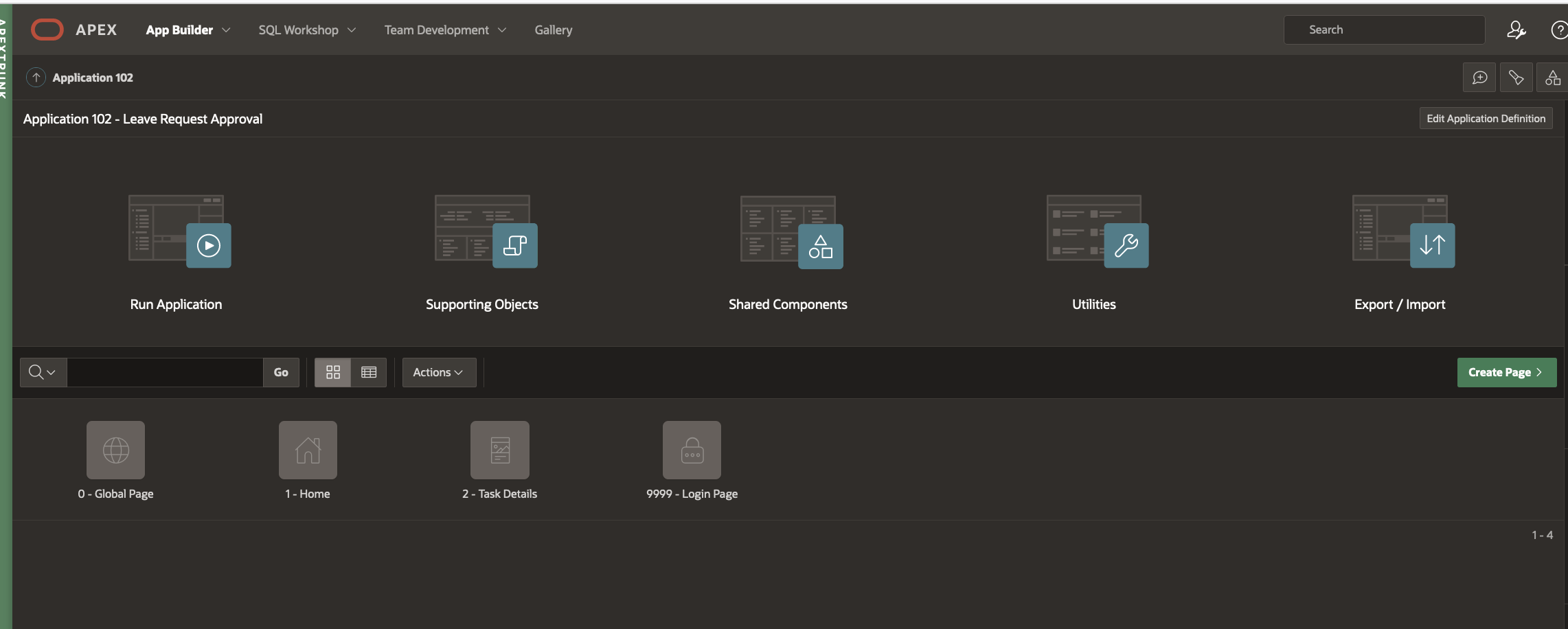 Screenshot for Creating the Apply for Leave Page