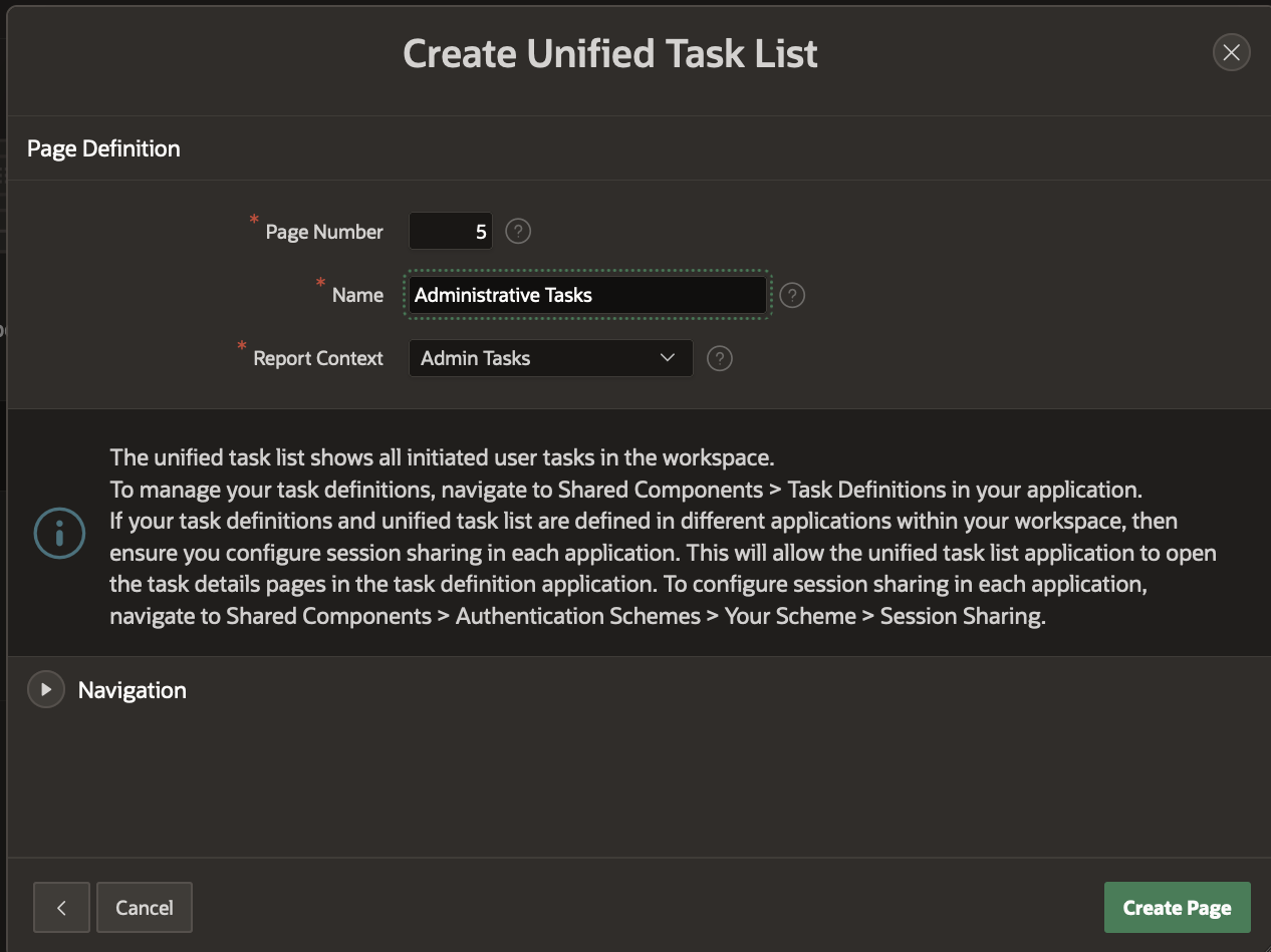 Create Admin Tasks