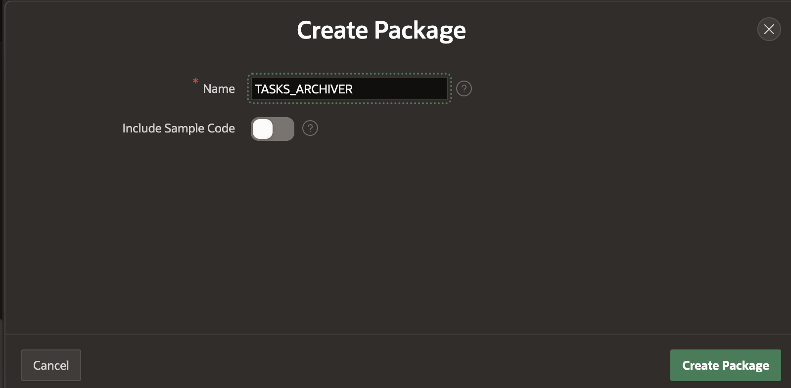 Create Task Archiver Package