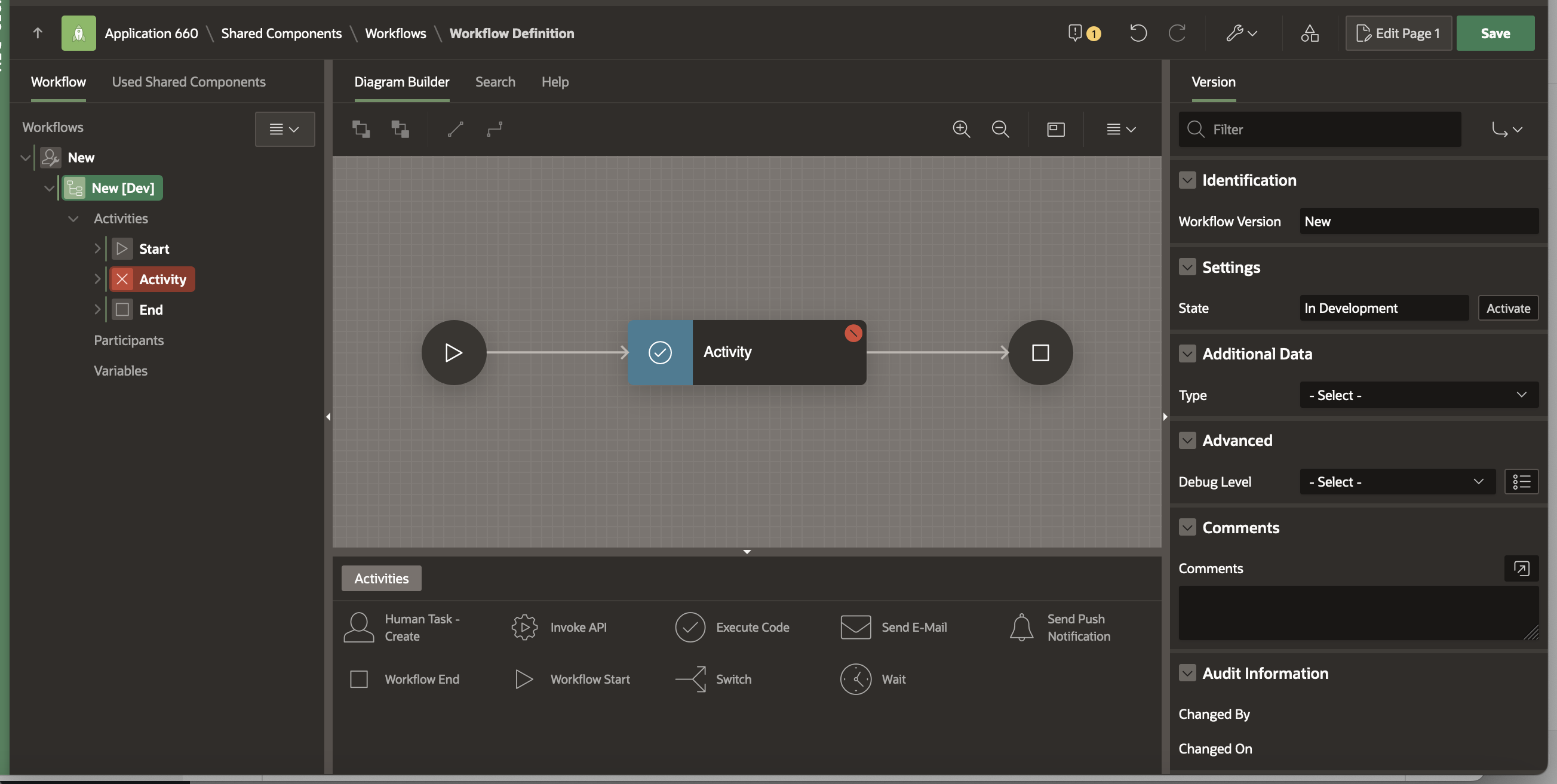 Workflow Designer with First Workflow
