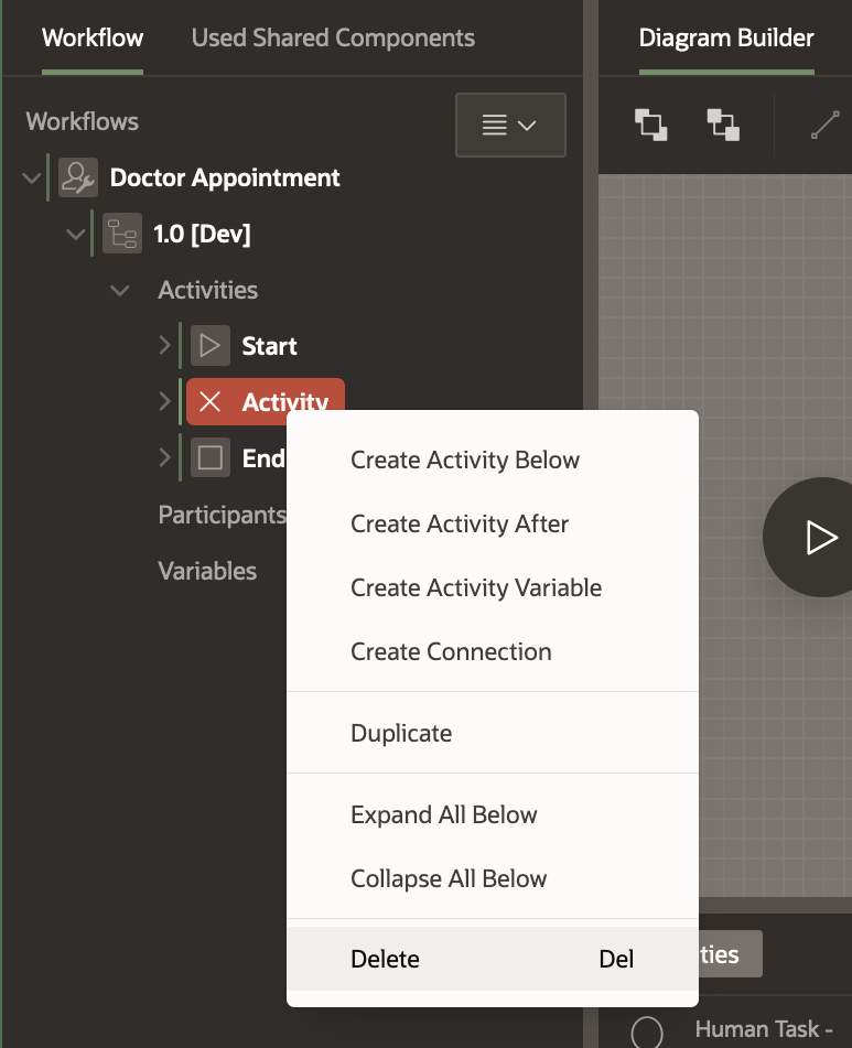 Delete Activity From Tree