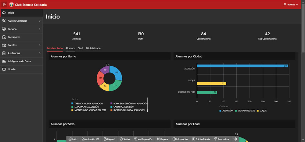Screenshot of CES app