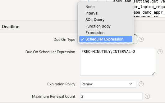 Task Deadline in the Task Definition editor