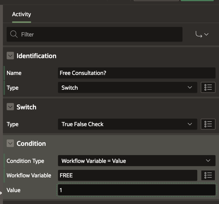 Free Consultation Switch Activity Settings