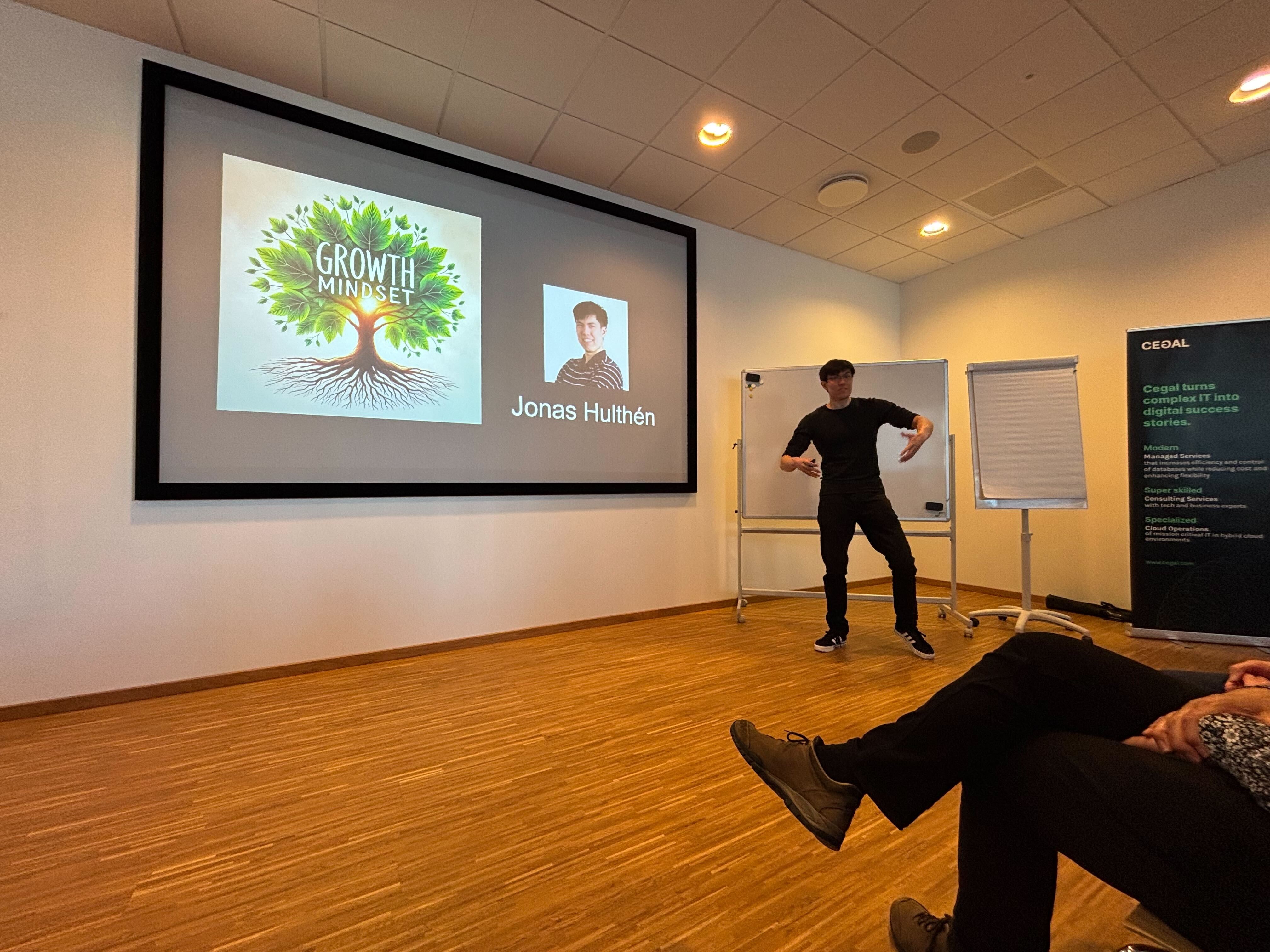 Jonas Hulthén talking about Growth Mindset