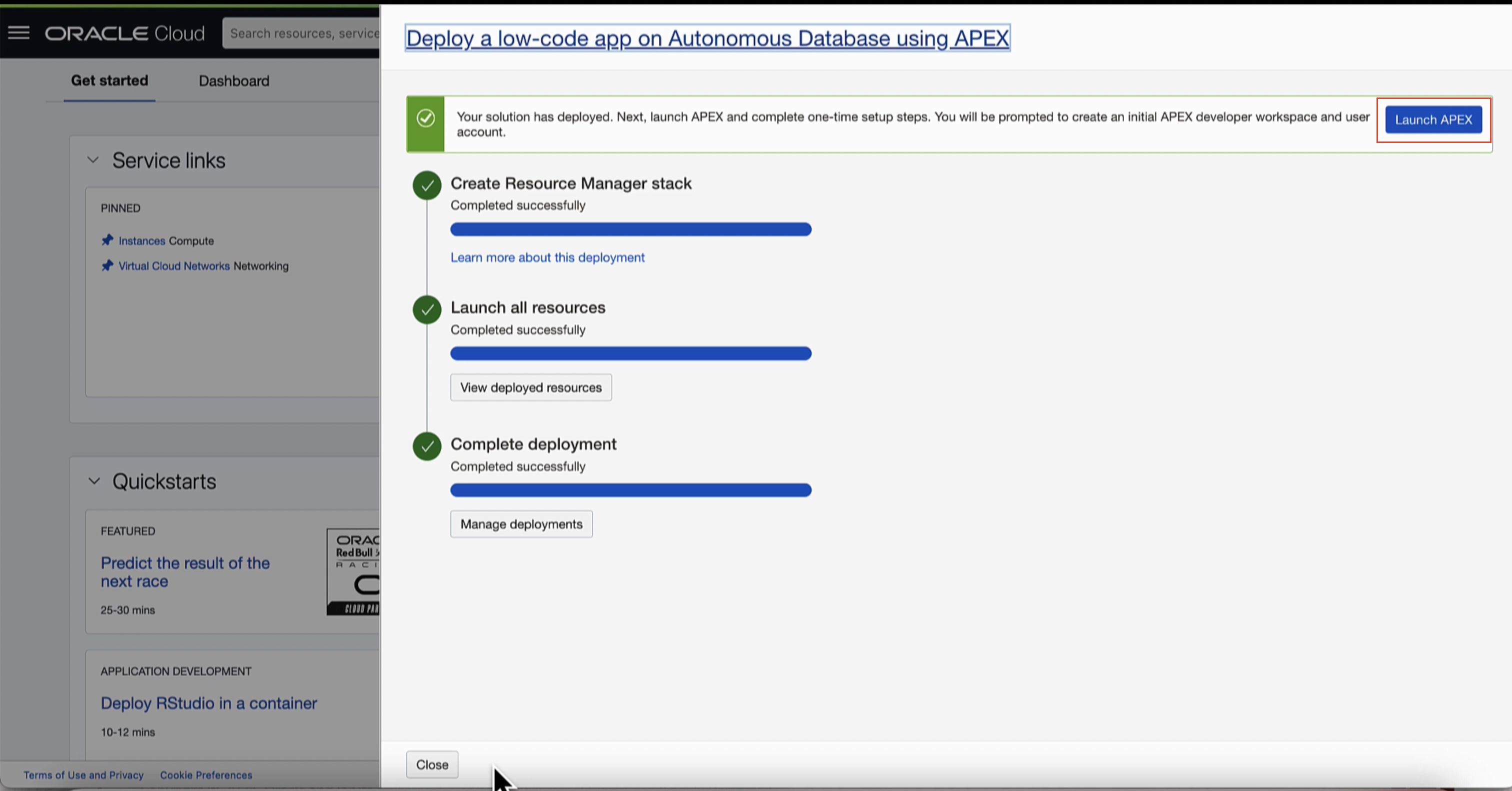 Quickstart steps overview