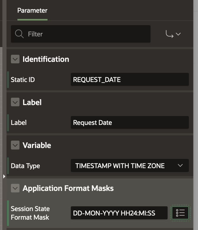 Request Date Parameter