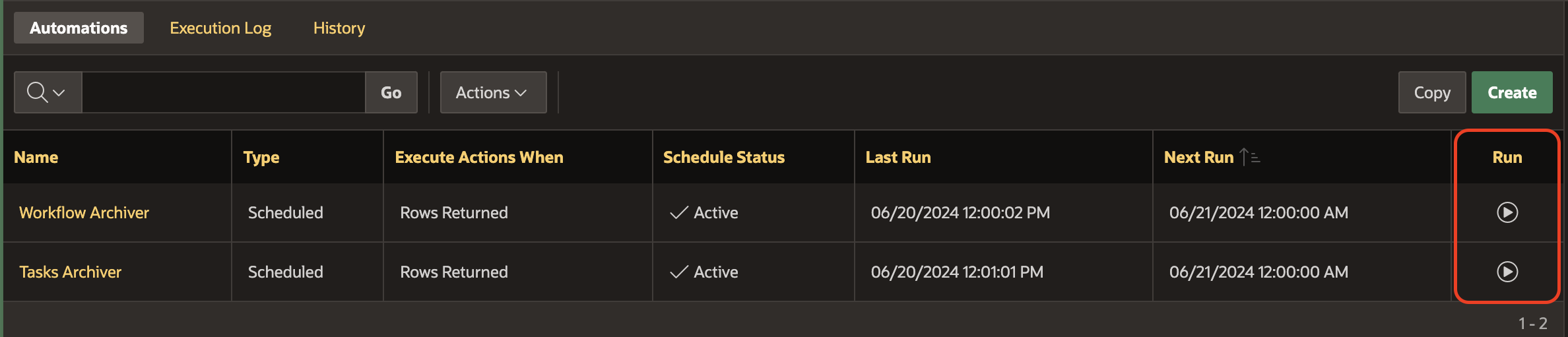 Run Automations