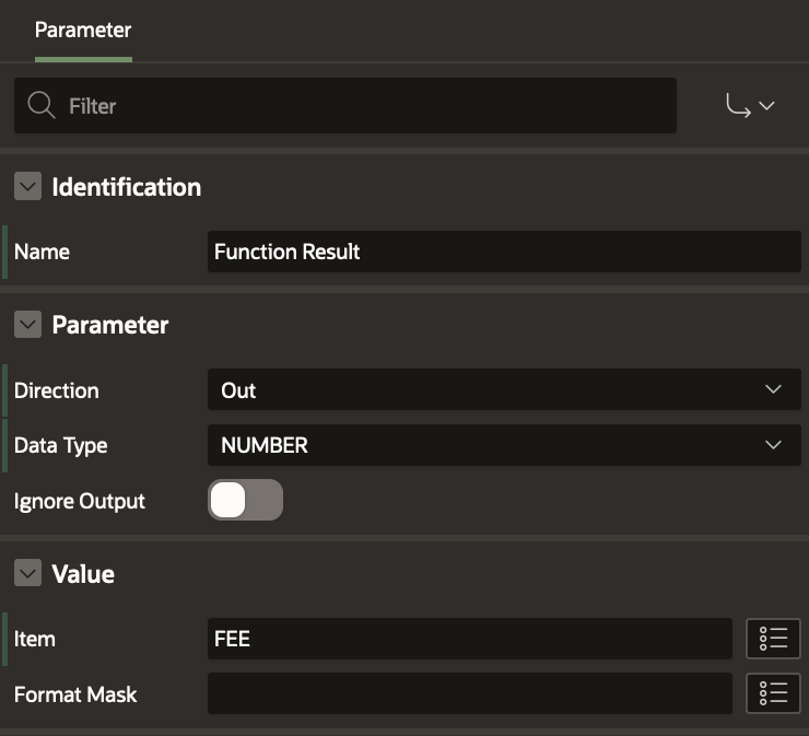 Function Result Out Parameter