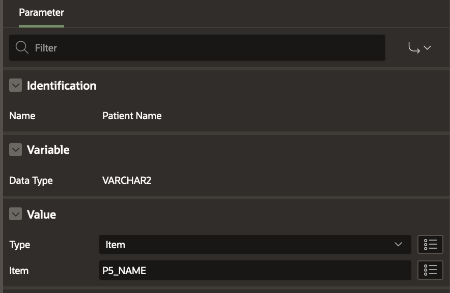 Patient Name WF Parameter