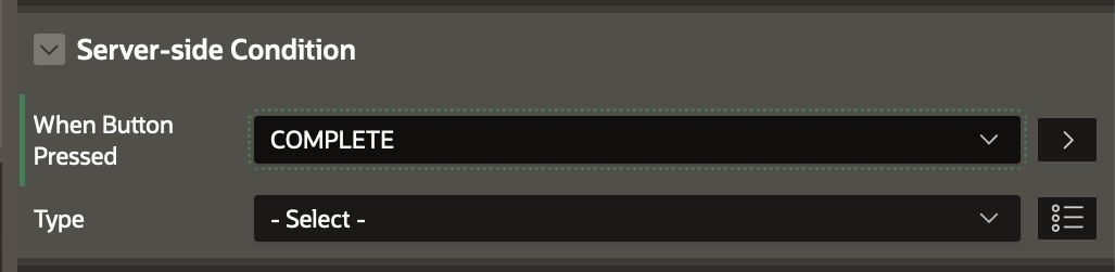 Complete Button Pressed