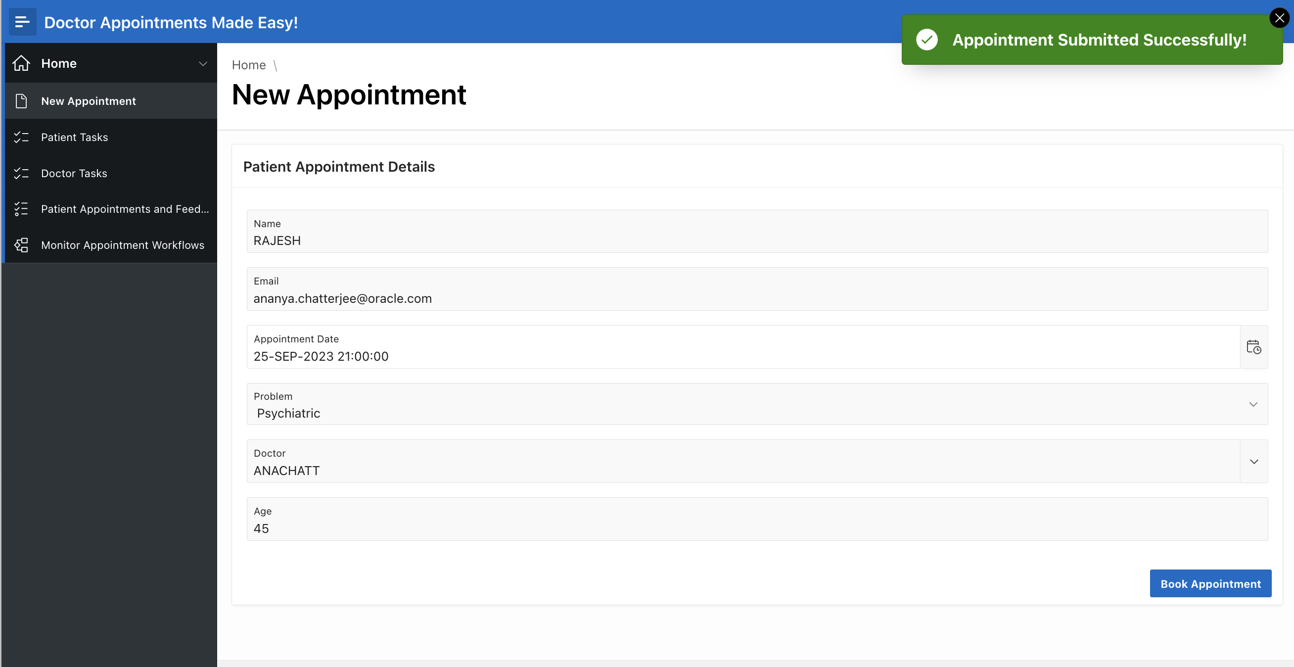 Booking Successful