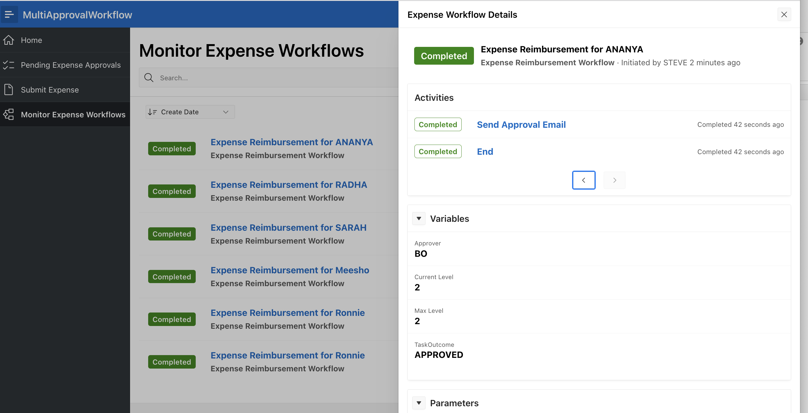 Workflow Completed Screen 2
