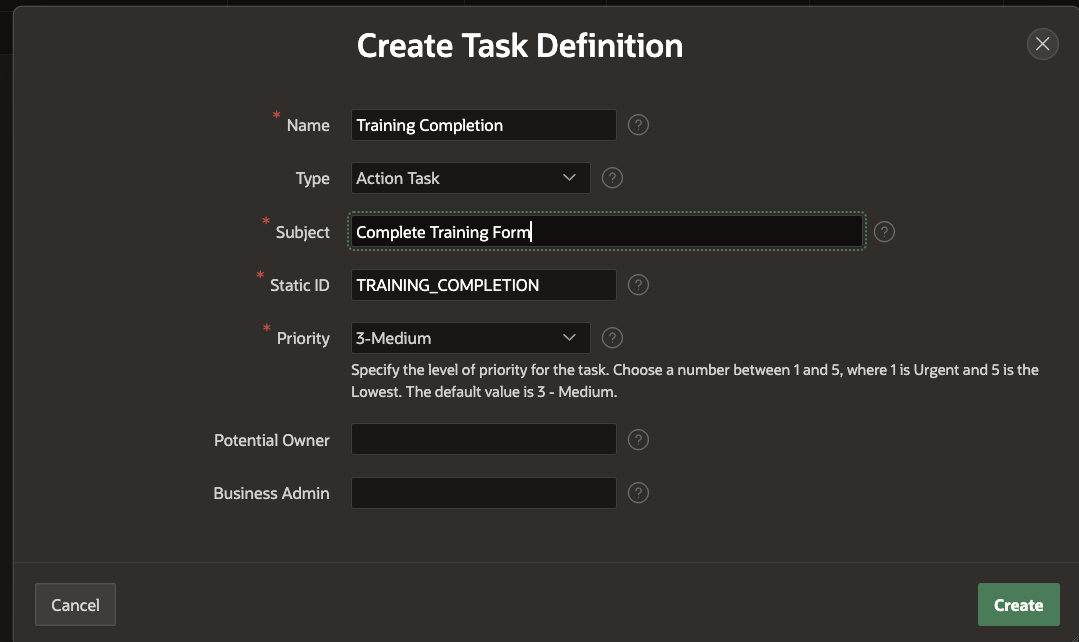 Training Completion