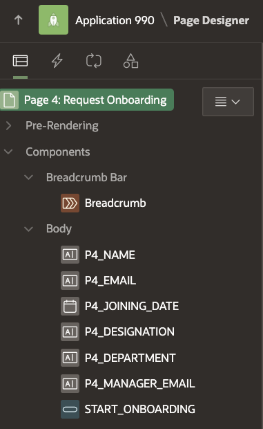 Request Onboarding Page