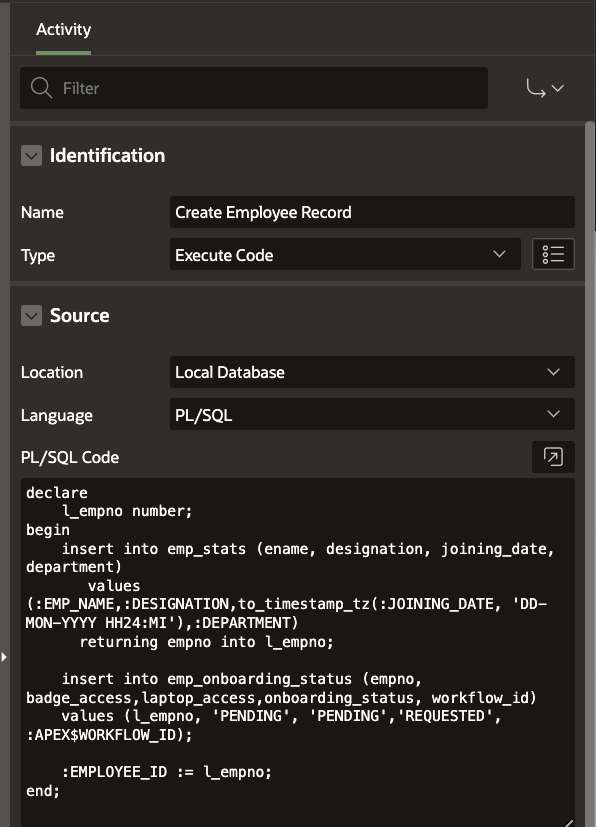 Create Employee Record