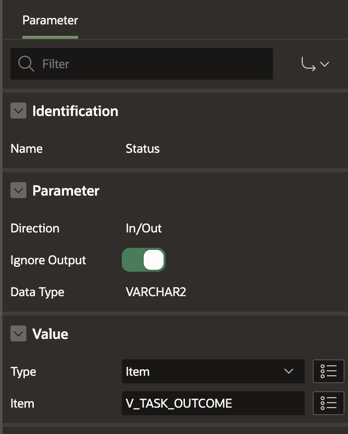 Status mapped to V_TASK_OUTCOME