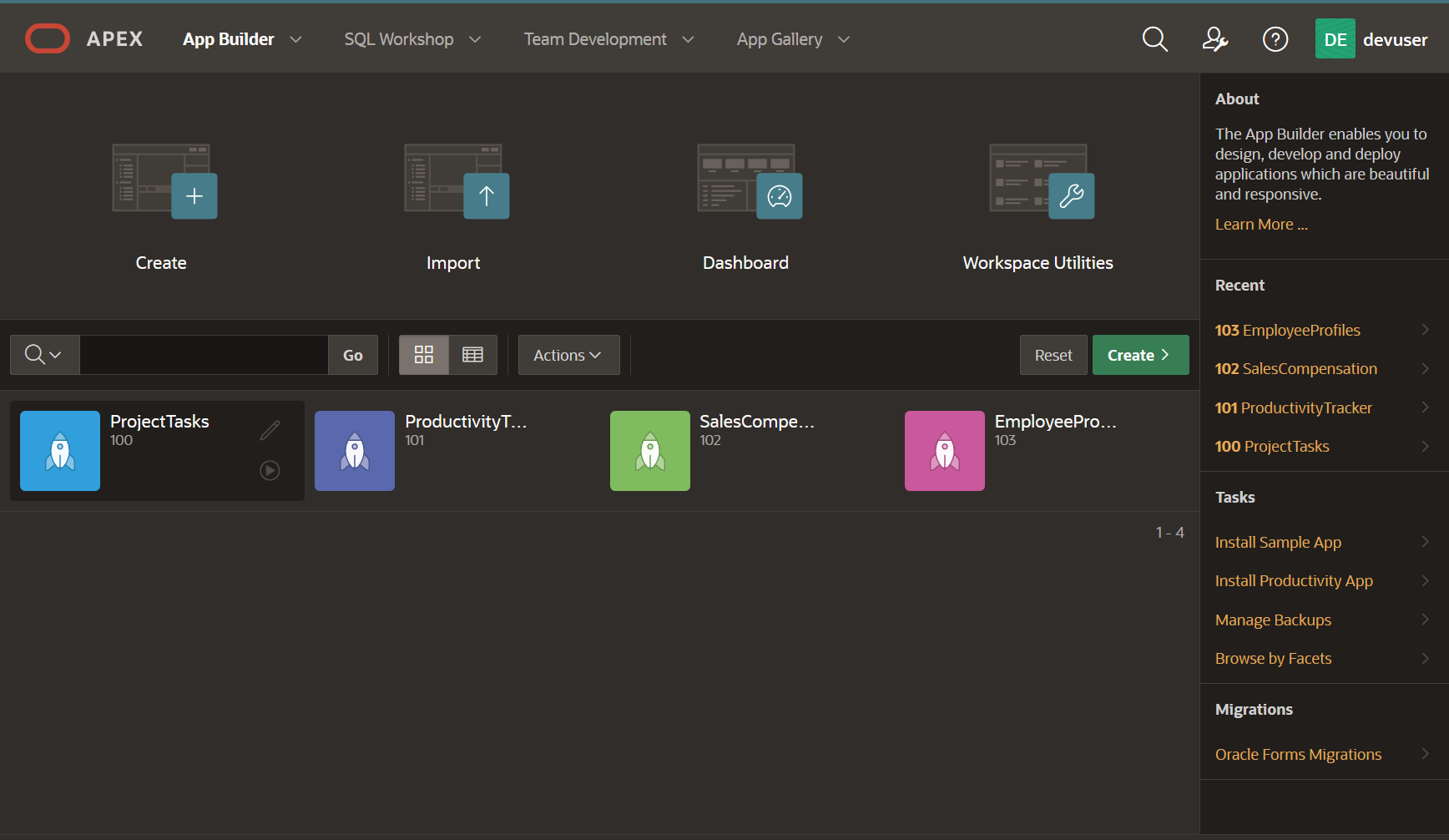 APEX App Builder