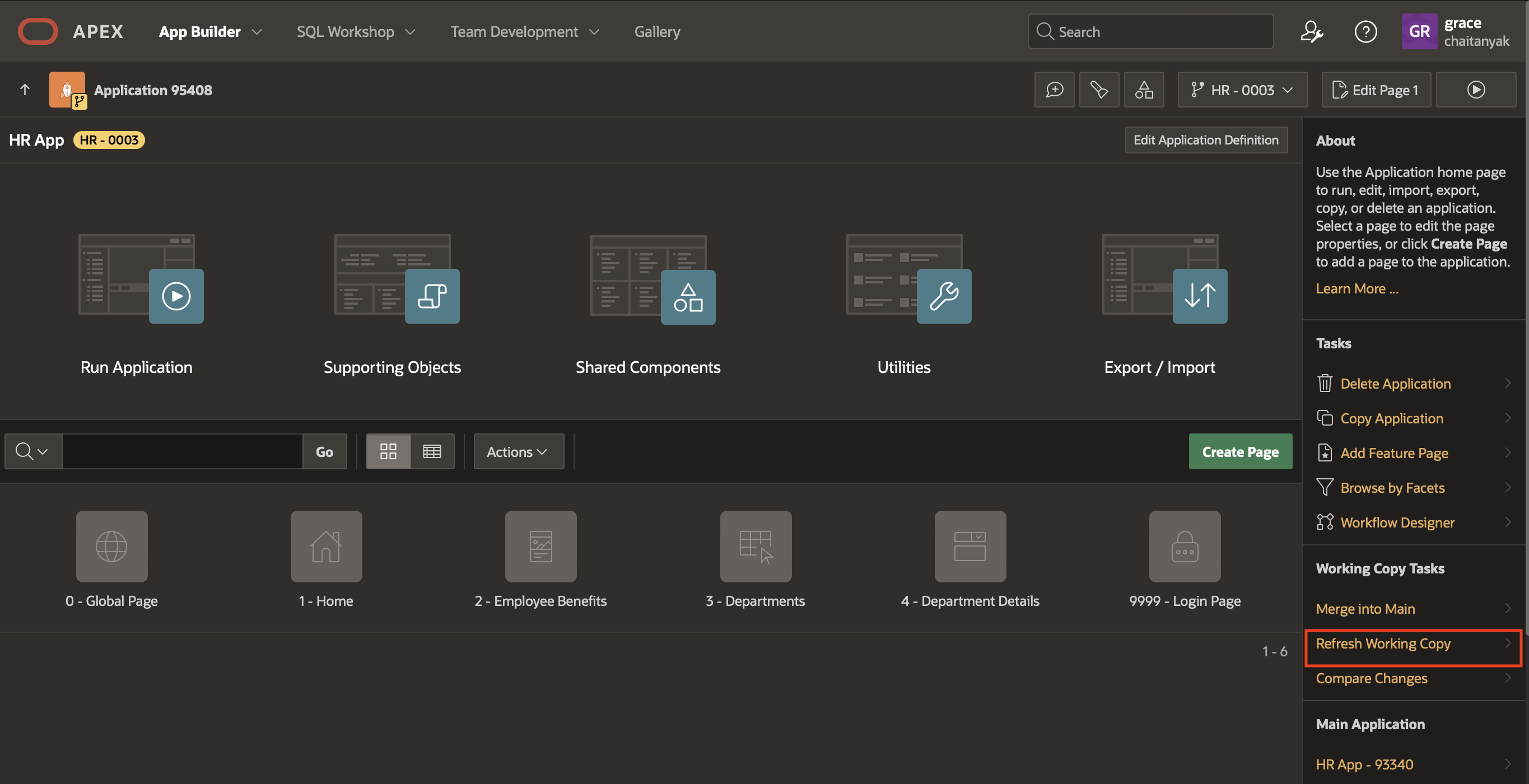 Refresh Working Copy