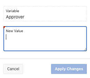 Change the value of Variable Approver
