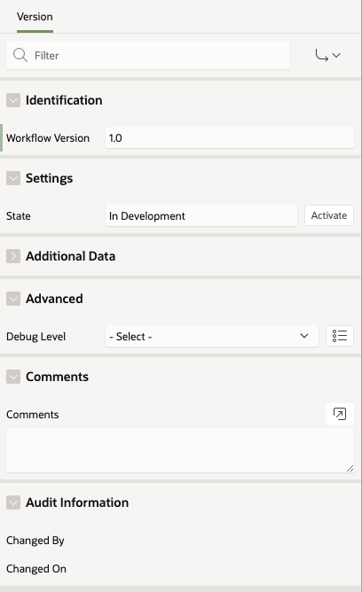 Workflow Version properties