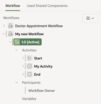 Activated Workflow version