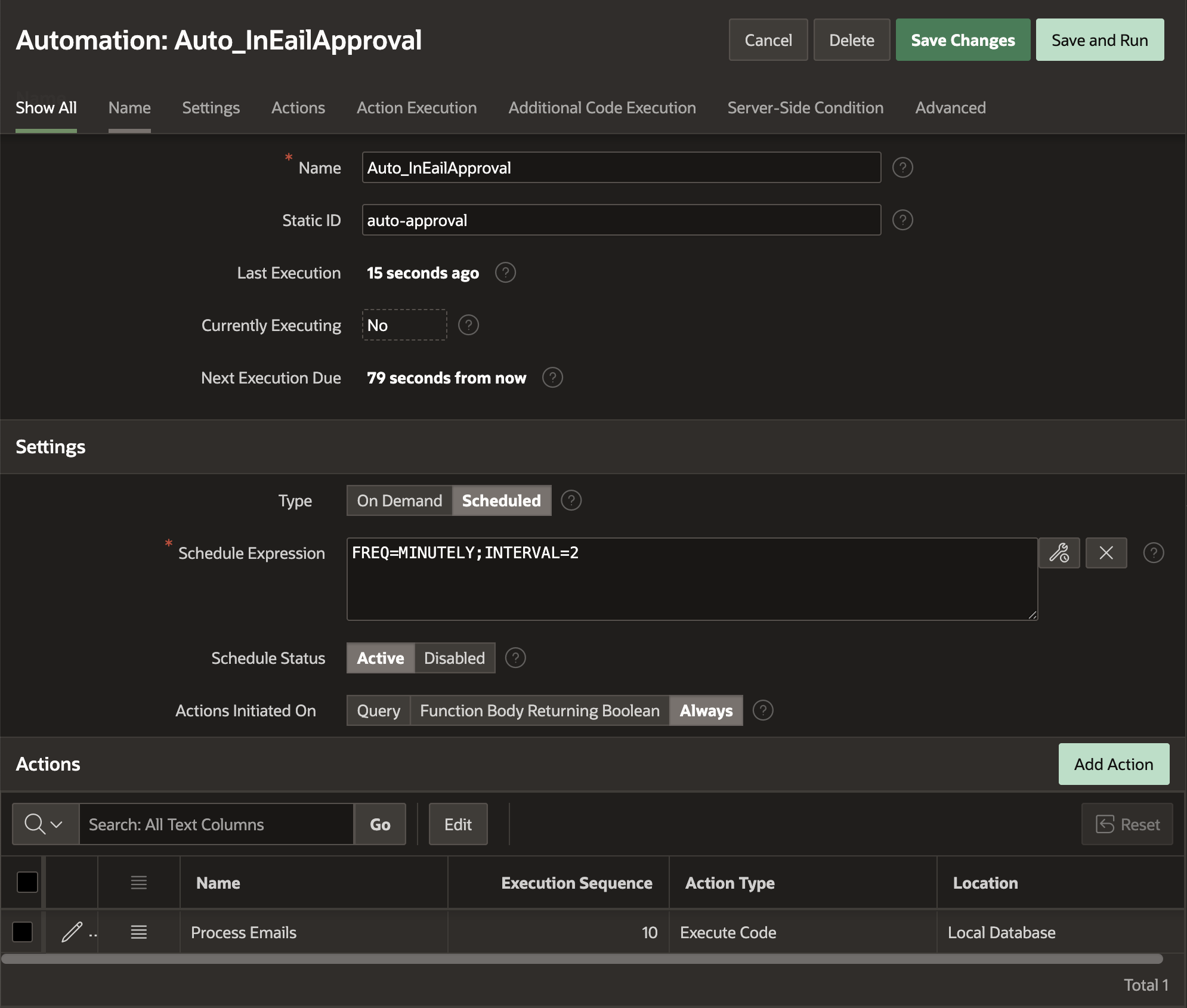Create Automation
