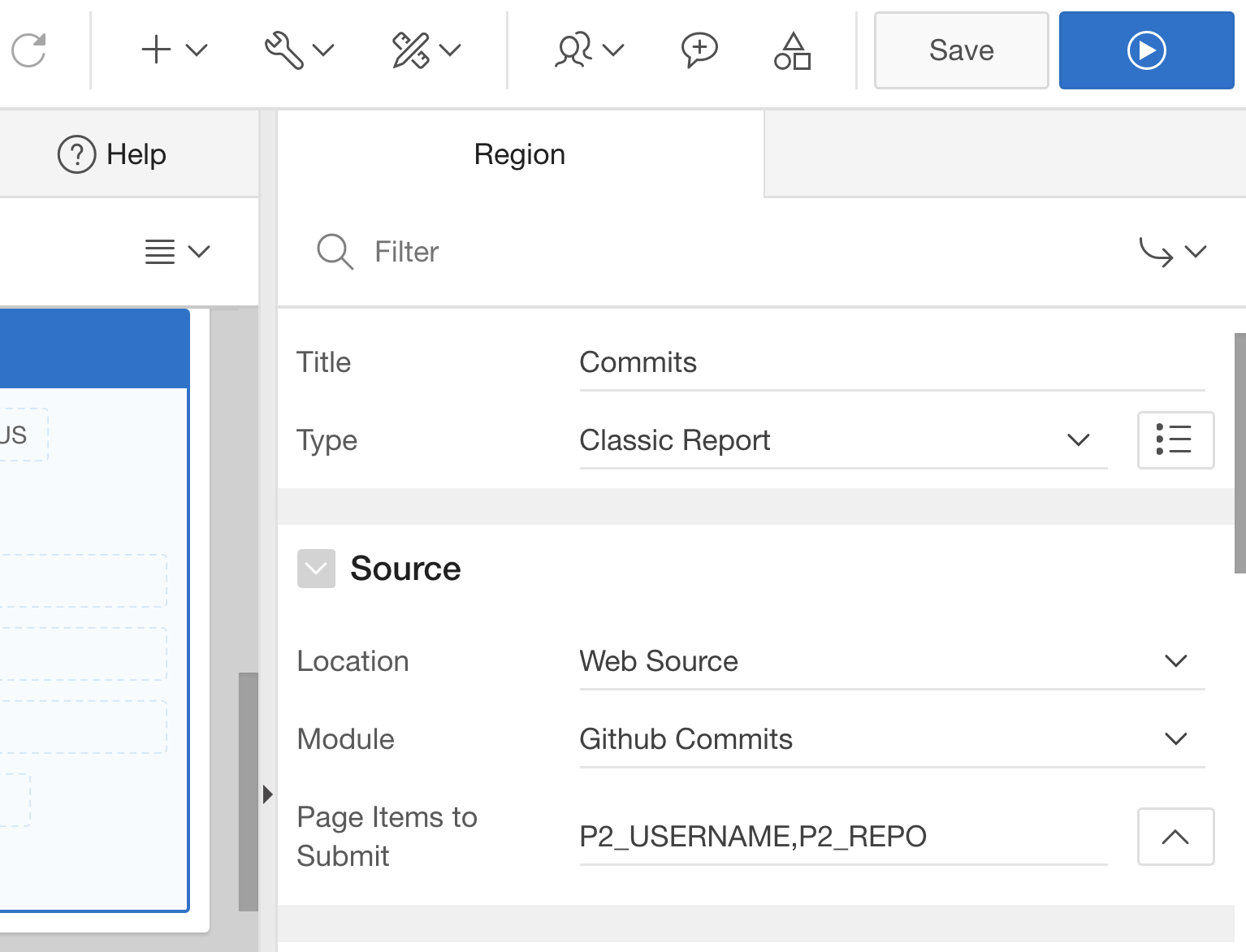 Add items the report depends on to the Items to Submit attribute