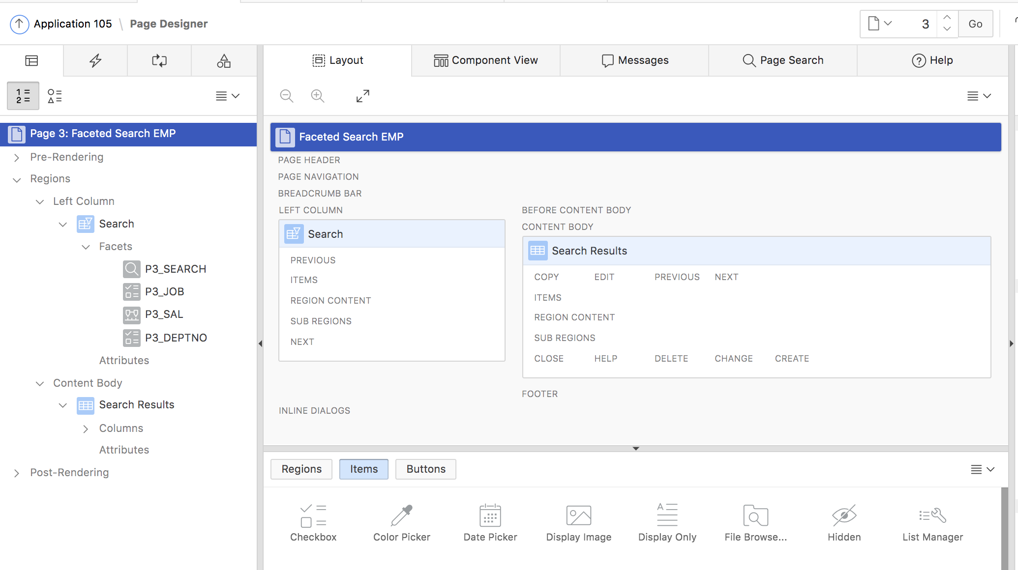 Faceted Search in Page Designer
