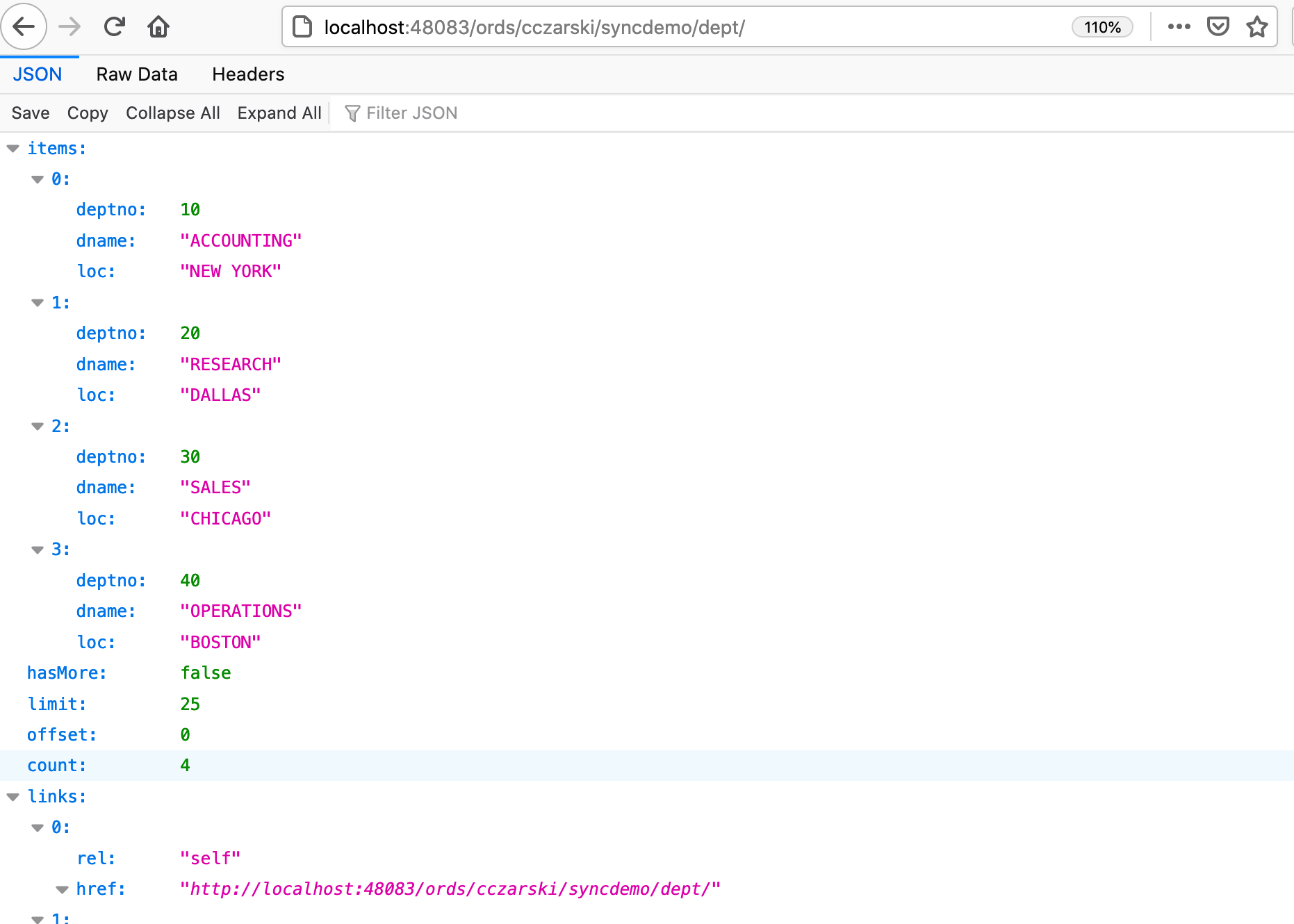 Invoking the "Parent" REST API