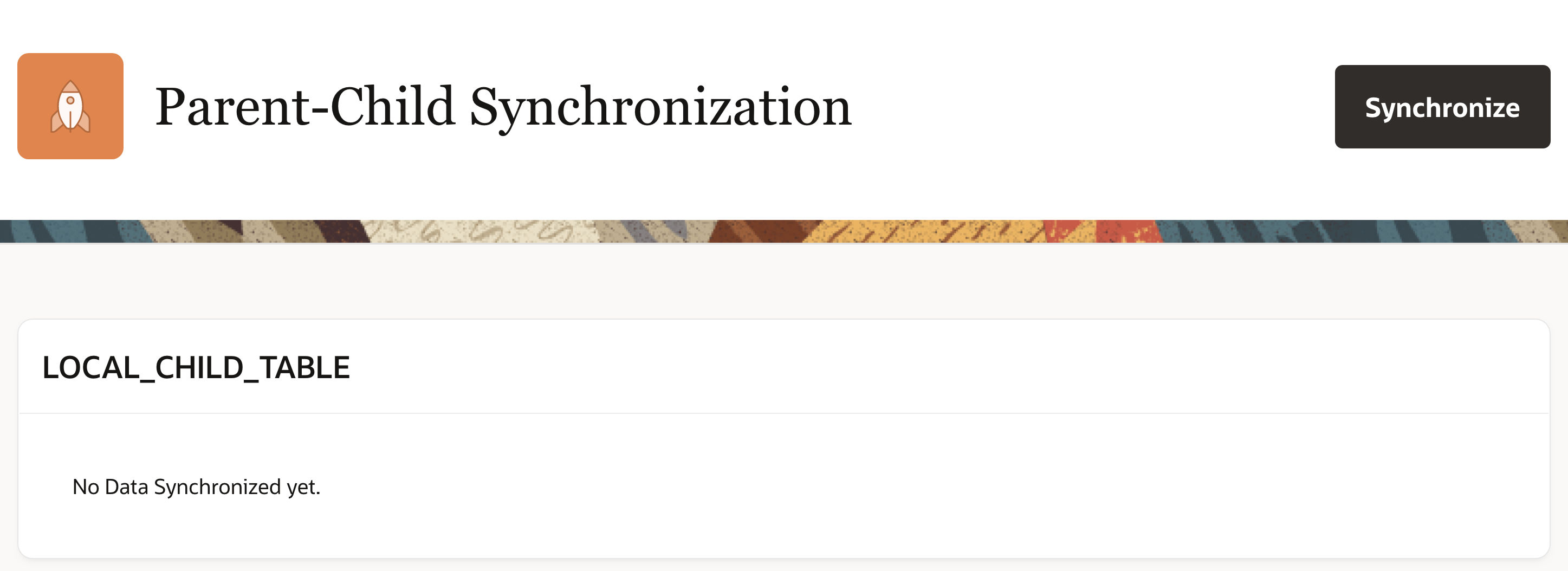Before synchronizing all rows at once ...