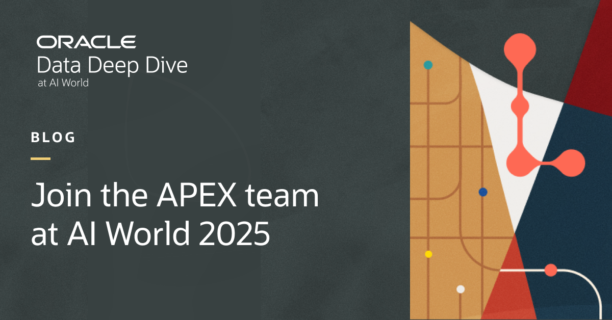 Oracle APEX is the OG Vibe Coding Platform that you can Trust! Join the APEX team at Oracle AI World 2025 in Las Vegas
