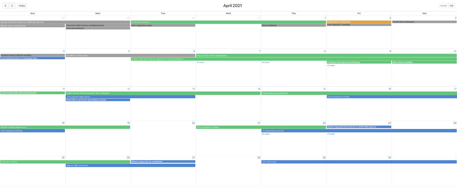 FullCalendar version 5