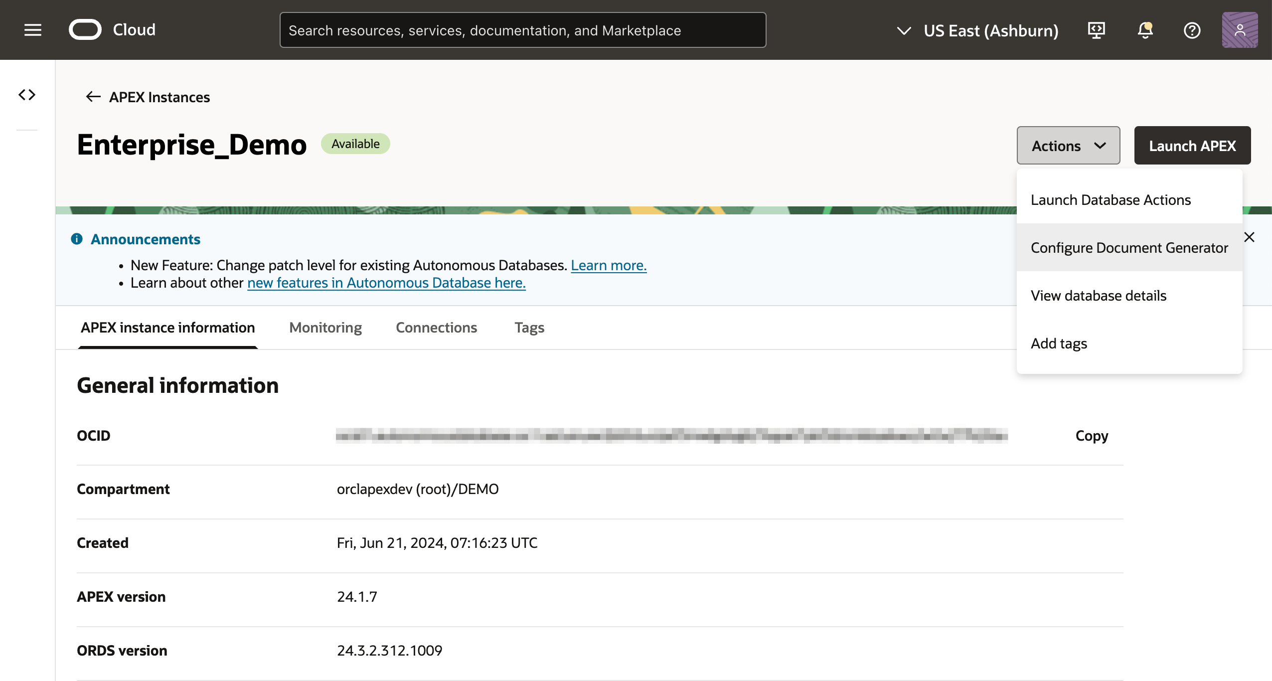 click configure document generator
