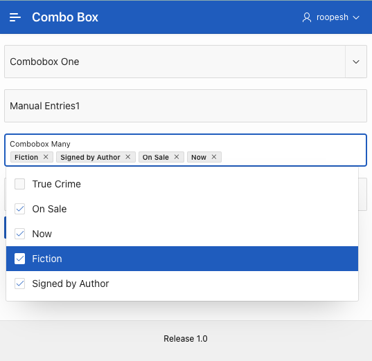 Combobox output 2