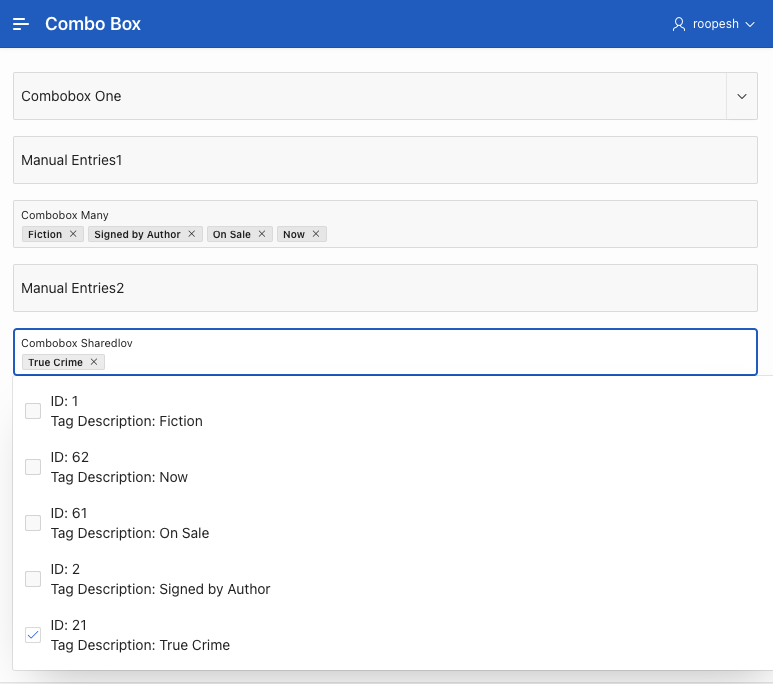 Combobox output 3
