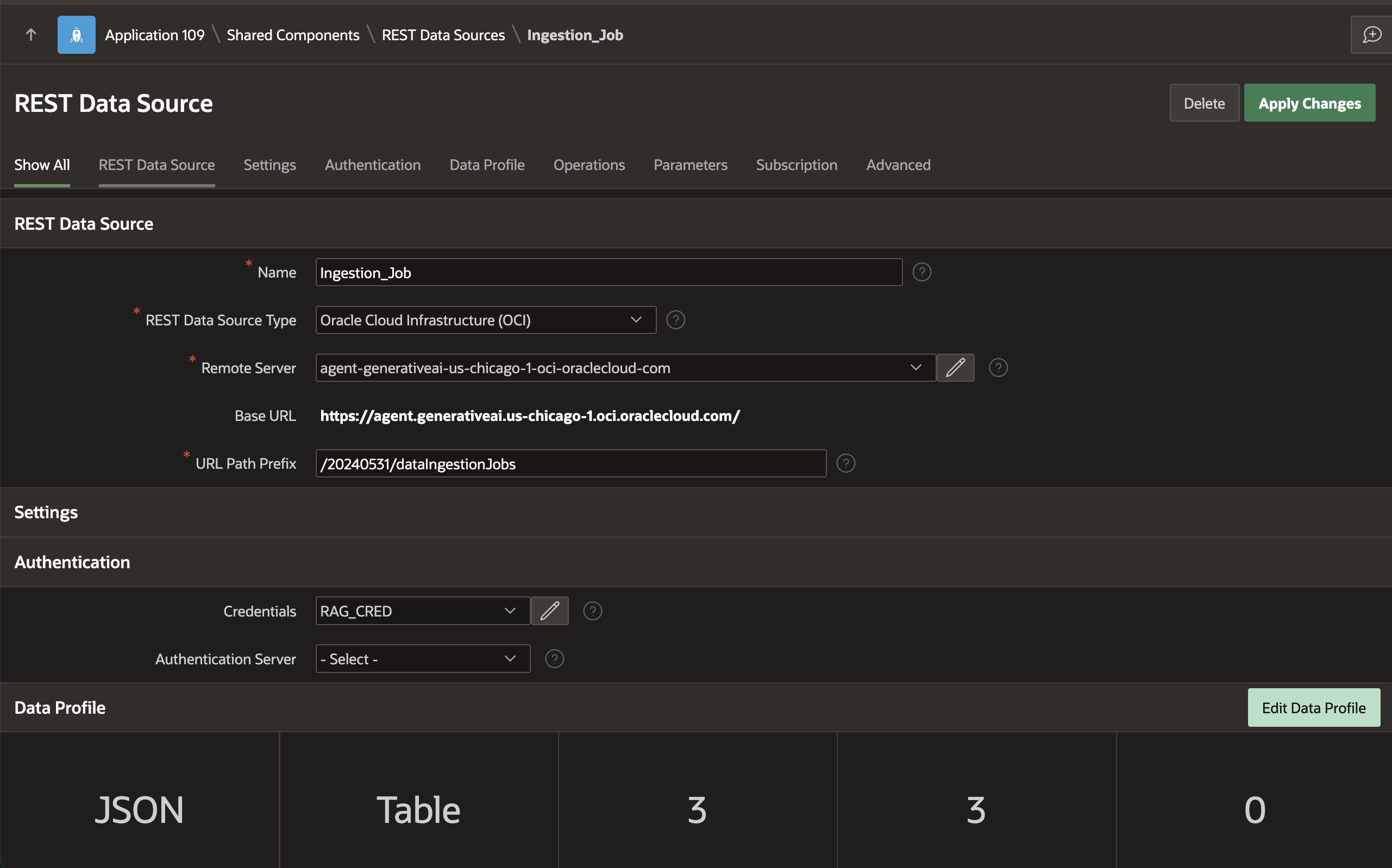 create Ingestion Job API 1