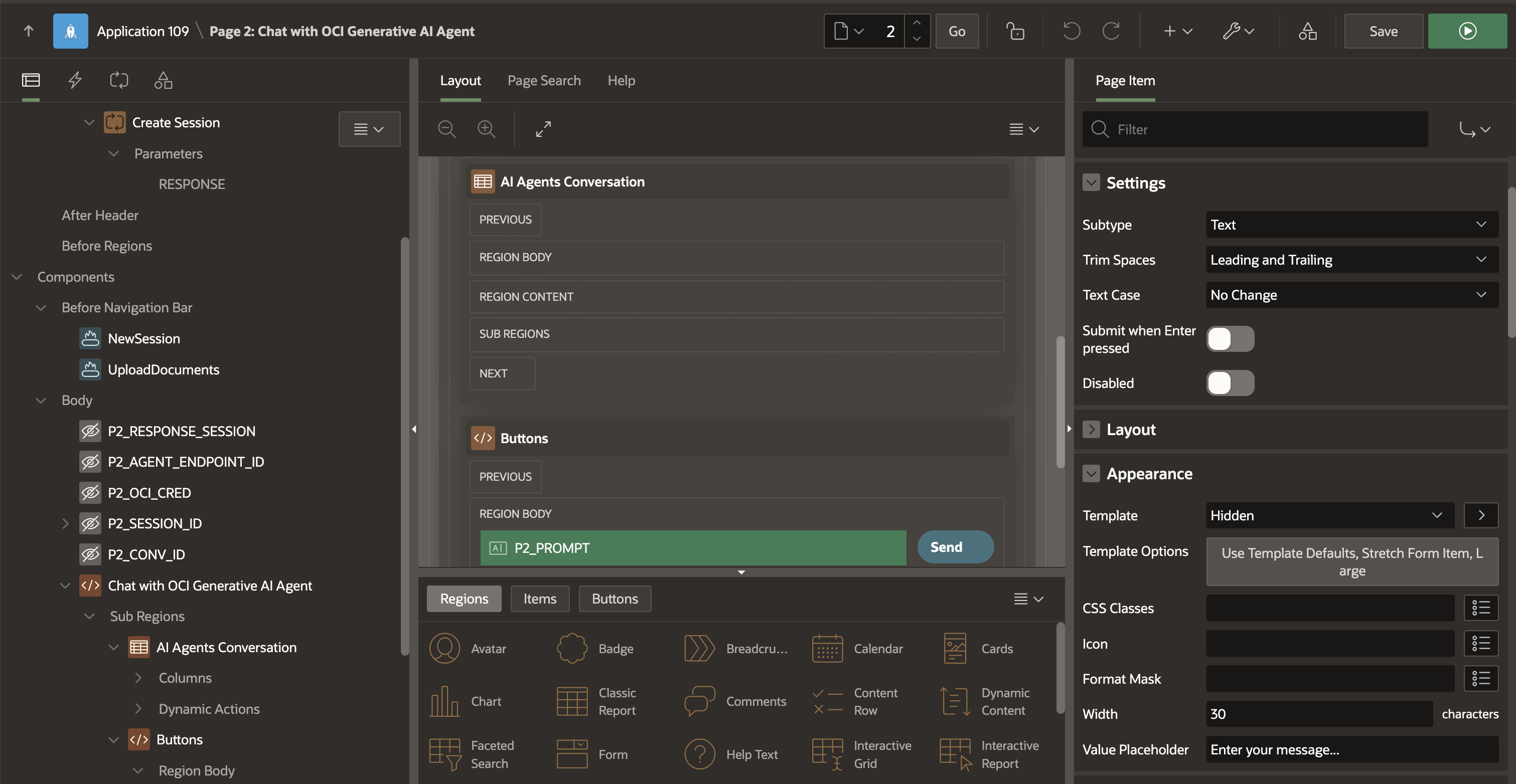 Create an Item to enter prompt