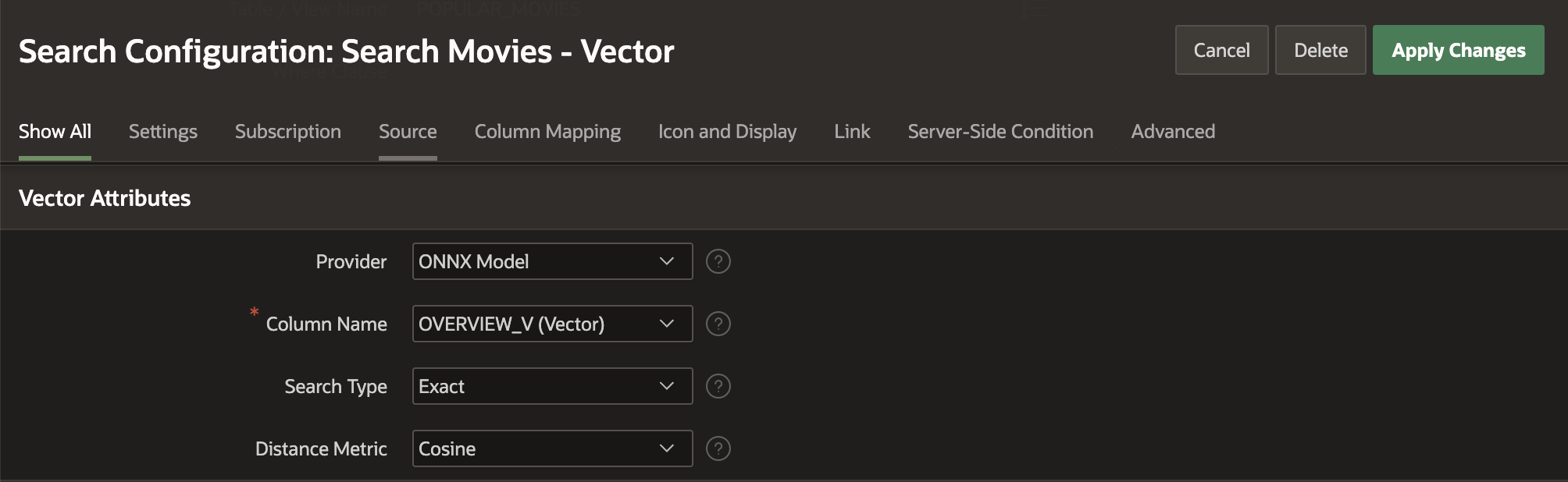 customizing vector attributes