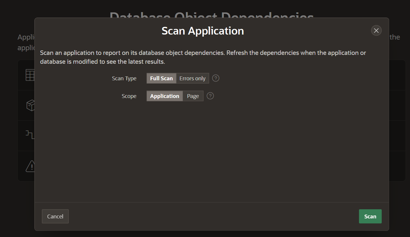 Figure 2: Scan options